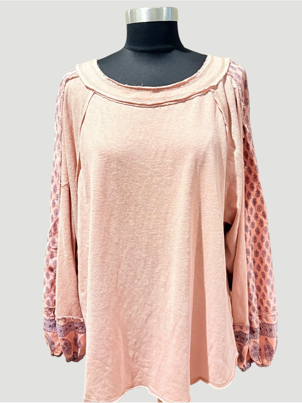 easel oversized Boho Sleeve Pullover Tunic size M